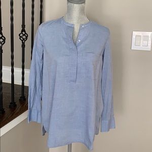 Vince blue tunic shirt size 2
